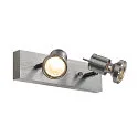 SLV Spot SOUVEREEN à 2 flammes, rotatif, inclinable GU10 IP20, aluminium gradable