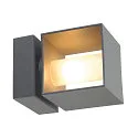 SLV SQUARE TURN, QT14, Outdoor Wall luminaire, silver grey, max. 42W, IP44
