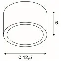 SLV Outdoor Ceiling luminaire ROX CEILING OUT, TCR-TSE, IP44, alu brushed, max. 11W