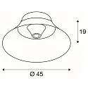 SLV Luminaire de plafond BATO 45 CW conique E27 IP20, noir