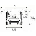 SLV Profil d'installation GRAZIA 10 blanche