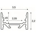 SLV Profil de montage GRAZIA 20 SURFACE plat, lisse, court, blanche