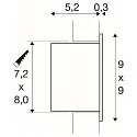 Luminaire d'encastrement mural  FRAME BASIC HV, blanche