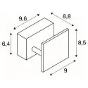 SLV MANA LED Wall luminaire, width 9,6cm, white