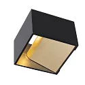 Luminaire mural LOGS IN DTW haut bas, petit, Dim-To-Warm, indirect IP20, noir gradable