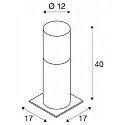 SLV LISENNE POLE, E27, grey, height 40cm