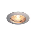 Plafonnier encastré PIKA QPAR51 rigide GU10, Gris argent 