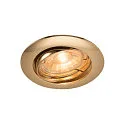 Plafonnier encastré PIKA QPAR51 pivotant GU10, laiton 