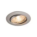 Plafonnier encastré PIKA QPAR51 pivotant GU10, Gris argent 