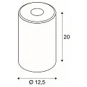 SLV Abat-jour FENDA Ø 12.5CM / 20CM petit, cylindrique, langue, couleurs fumée