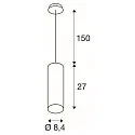 Luminaire à suspension ANELA PD, noir  gradable