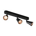 Luminaire mural AVO TRIPLE GU10, noir 