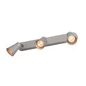 SLV Rampe de projecteurs AVO TRIPLE 3 flammes, rotatif, inclinable GU10 IP20, Gris argent gradable