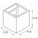 SLV Luminaire mural SOLID CUBE G9, gris 