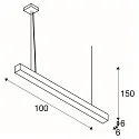 Luminaire à suspension Q-LINE PD pour VDU, blanche gradable