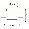 SLV Plafonnier encastré KAMUELA ECO IP65, blanche gradable