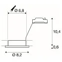 Outdoor Ceiling recessed luminaire DOLIX OUT, GU10, QPAR51, IP65, Ø 68mm, round, white