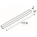 SLV LED Wall luminaire / Mirror luminaire L-LINE 120, 19W 3000K 1650lm 120°, IP44, white