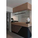 Luminaire à suspension Q-LINE PD DALI single, noir  gradable