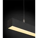 Luminaire à suspension Q-LINE PD DALI single, noir  gradable