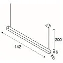 Luminaire à suspension Q-LINE PD DALI single, noir  gradable