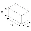 Alimentation triphasé S-TRACK ON/OFF version pour montage en surface, terre à gauche, commutable, blanche
