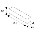 SLV Flex coupler for S-TRACK 3-Phase high-voltage track, 16A max., traffic white RAL 9016