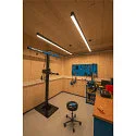 SLV Luminaire à suspension GLENOS 200 Bas, angulaire, langue IP20, noir mat gradable