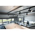 SLV Luminaire à suspension GLENOS 200 Bas, angulaire, langue IP20, noir mat gradable