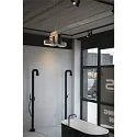 SLV Applique et plafonnier TEC KALU CL DOUBLE PHASE à 2 flammes, pivotant à la cardan IP20, noir, blanche gradable