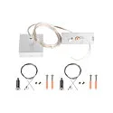 Suspension au plafond TEC KALU avec possibilité d'alimentation, avec rosette, blanche