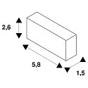 Straight coupler electrically for 3-Phase High voltage Track, black