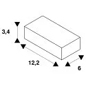 Eutrac Alimentation triphasé EUTRAC® version pour montage encastré, terre droite, blanche