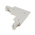 Connecteur d'angle triphasé EUTRAC® version pour montage encastré, terre à l'intérieur, blanche
