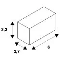 Eutrac Embout triphasé EUTRAC® version pour montage encastré, blanche