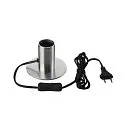 Table lamp FITU TL, E27 max. 10W, with switch, brushed aluminum