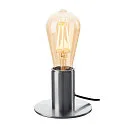 SLV Table lamp FITU TL, E27 max. 10W, with switch, brushed aluminum
