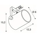 1-Projecteur monophasé EURO SPOT TRACK GU10, blanche