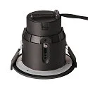 SLV Downlight VARU QPAR51 DL rond, rigide GU10 IP65, noir gradable