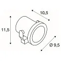 SLV Outdoor LED floor luminaire NAUTILUS SPIKE, IP55 IK03, 9W 3000K 520lm 60°, swiveling, inox 316