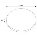 SLV Mounting plate for Outdoor luminaire NAUTILUS SPIKE, Ø 9.5cm, stainless steel 316 brushed