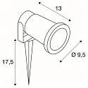 SLV Outdoor Earth spike lamp NAUTILUS SPIKE XL, CR50-SE, GU10, IP65 IK06, rust-colored