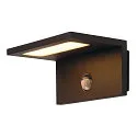 LED Outdoor Wall luminaire ANGOLUX S WL, IP44, 9.8W 3000K 560lm 100°, with IR sensor, anthracite