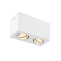 Luminaire de plafond TRILEDO double GU10, blanche gradable