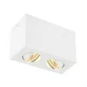 Luminaire de plafond TRILEDO DOUBLE à 2 flammes, pivotant, double, blanche