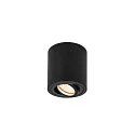 Ceiling luminaire TRILEDO CL, GU10 QPAR51, 30° swiveling, cylinder, black