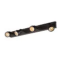 SLV Wall and Ceiling luminaire PURI CW, Quad, 4x GU10 QPAR51, with decorative rings, black