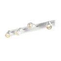 SLV Wall and Ceiling luminaire PURI CW, Quad, 4x GU10 QPAR51, with decorative rings, white