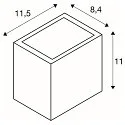 SLV LED Outdoor Wall luminaire SITRA CUBE WL, UP/DOWN, IP44 IK05, 10W 3000K, 2x 560lm 90°, anthracite