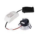 SLV Plafonnier extérieur PATTA-I ROUND DTW rond, rigide, Dim-To-Warm IP65, aluminium brossé gradable
